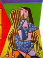 Femme assise dans un fauteuil 1919 Kubismus